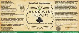 Label for Hangover Prevent