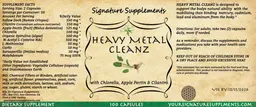 Label for Heavy Metal Cleanz