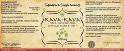 Label for Kava-Kava 400 mg