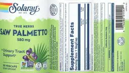Label for Saw Palmetto 580 mg