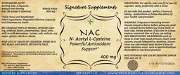 Label for NAC 400 mg