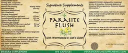 Label for Parasite Flush