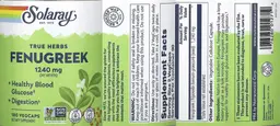 Label for Fenugreek 1240 mg
