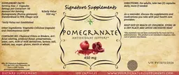 Label for Pomegranate 450 mg