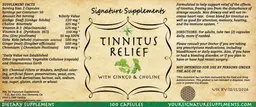 Label for Tinnitus Relief