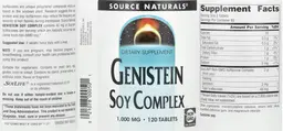 Label for Genistein Soy Complex 1,000 mg