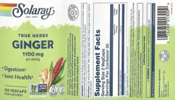 Label for Ginger 1100 mg