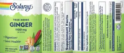 Label for Ginger 1100 mg