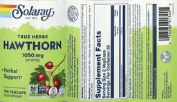 Label for Hawthorn 1050 mg