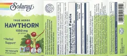 Label for Hawthorn 1050 mg