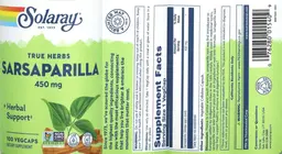 Label for Sarsaparilla 450 mg