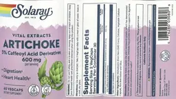 Label for Artichoke 600 mg