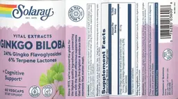 Label for Ginkgo biloba