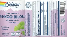 Label for Ginkgo Biloba With Gotu Kola 120 mg