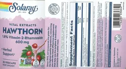 Label for Hawthorn 600 mg