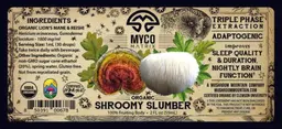 Label for Organic Shroomy Slumber