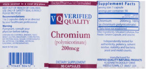 Chromium (Polynicotinate) 200 mcg