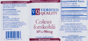 Coleus forskohlii 10%-90 mg