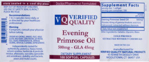 Evening Primrose Oil 500 mg - GLA 45 mg