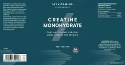 Label for Creatine Monohydrate