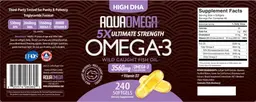 Label for High DHA Omega-3 3560 mg