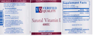 Natural Vitamin E 400 IU