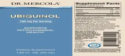 Label for Ubiquinol 100 mg