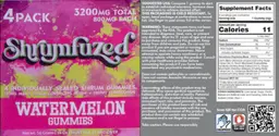 Label for Shrumfuzed Watermelon Gummies