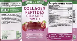 Label for Collagen Peptides Gummies Delicious Strawberry Flavor