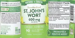 Label for Standardized St. John's Wort 600 mg
