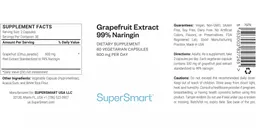 Label for Grapefruit Extract 99% Naringin 600 mg