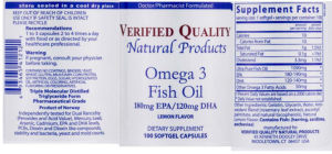 Omega 3 Fish Oil 180 mg EPA/120 mg DHA L