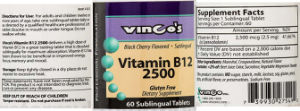 Vitamin B12 2500 Black Cherry Flavored