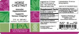 Label for Horse Chestnut