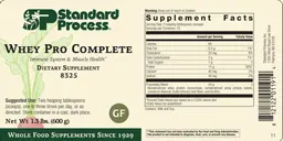 Label for Whey Pro Complete