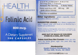Folinic Acid 800 mcg