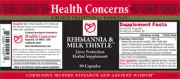 Label for Rehmannia & Milk Thistle