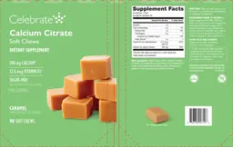 Label for Calcium Citrate Soft Chews Caramel