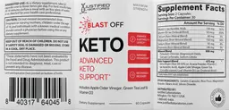 Label for Blast Off Keto
