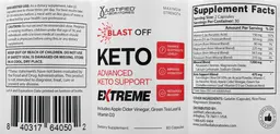 Label for Blast Off Keto Extreme