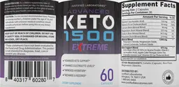 Label for Advanced Keto 1500 Extreme