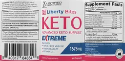 Label for Liberty Bites Keto Extreme