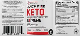 Label for Quick Fire Keto Extreme
