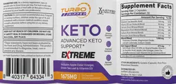 Label for Turbo Ripped Keto Extreme
