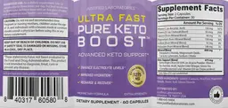 Label for Ultra Fast Pure Keto Boost