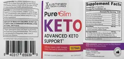 Label for Pure Slim Keto