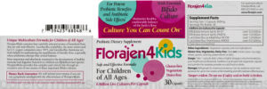 Label for Florajen4Kids
