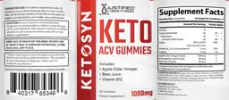 Label for Ketosyn Keto ACV Gummies 1000 mg