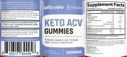 Label for Microbio Keto ACV Gummies