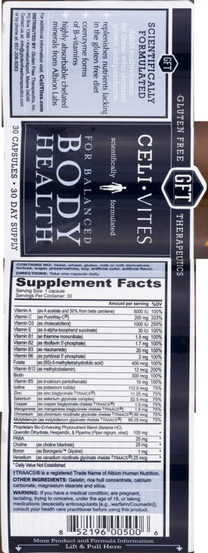 Celi-Vites For Balanced BodyHealth